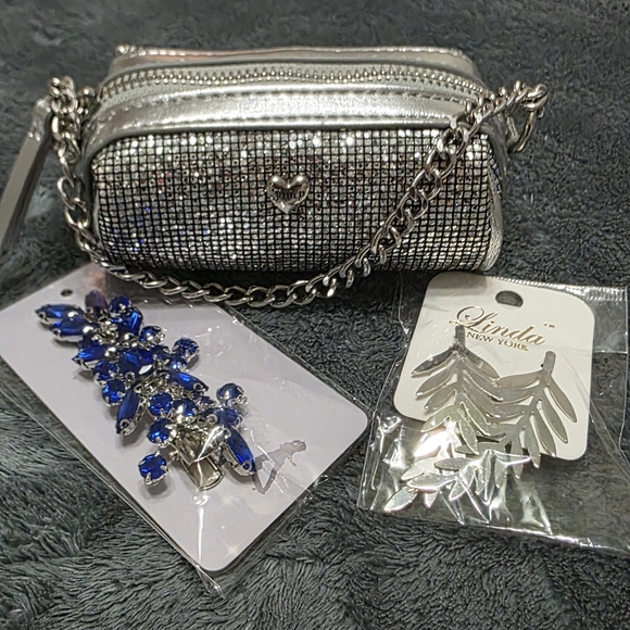 Juicy Couture Handbags - Juicy Couture Mini Silver Bag With Accessories